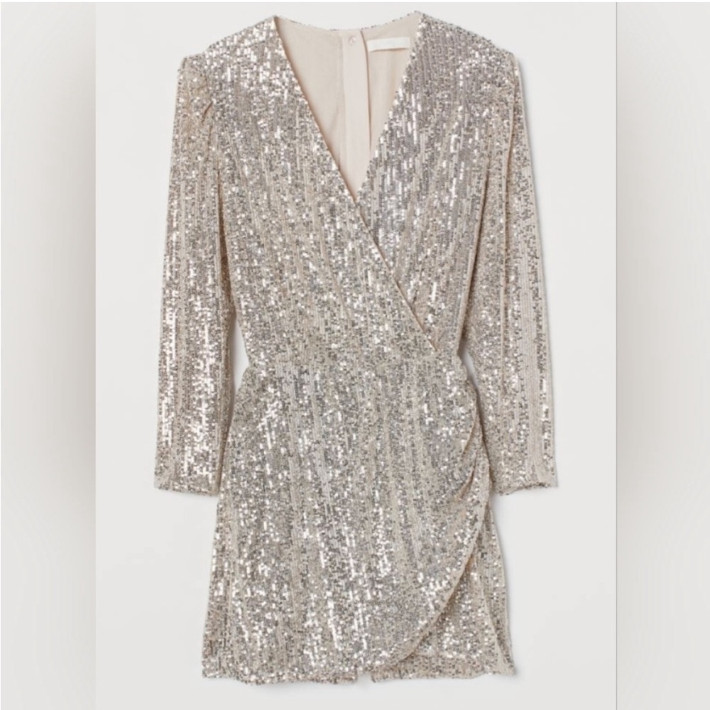 NWOT H&M Sequin Skirt Front Romper